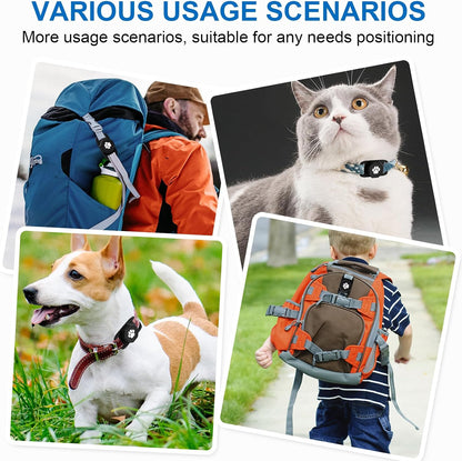 Smart Pet Tracker for Collar - Dog Tracker Pet Location Tracker with Holder | Real-Time Location, No Monthly Fee/ SIM Card, Work with IOS & Android, Ultra-Slim, IP68 Waterproof Holder Holder, Black